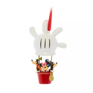 Disney Hot Air Balloon Sketchbook Ornament Mickey and Friends Glove Rare